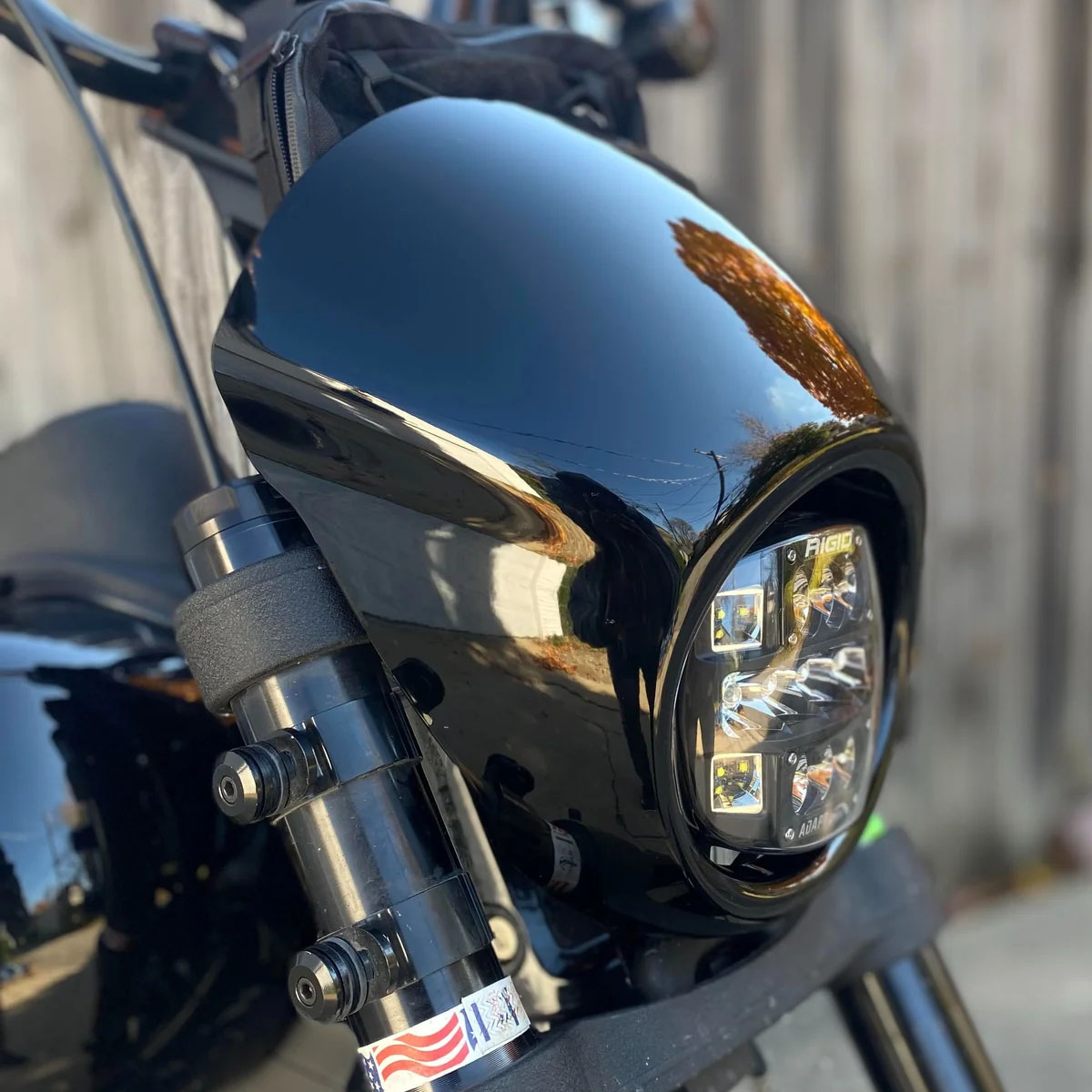 【KLEENMOTO】 RIGID ADAPT XP LEDヘッドライト 取り付けブラケット、ハーネスキット ローライダーS　300414-FXLRS