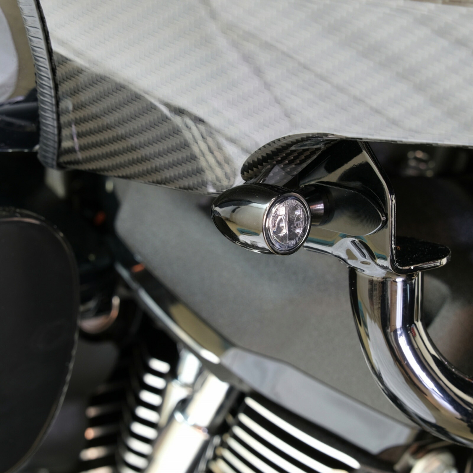 SPEEDRA アルミ フロントウィンカーステー 【M8 ローライダーST、エルディアブロ】AWBHD04BK