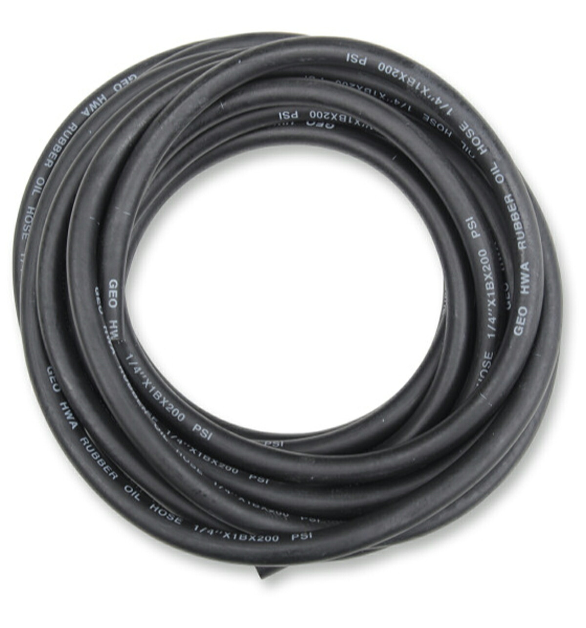 EMGO 1/4インチ径 x 25FT フューエル/オイルホース (ブラック)0711-0060