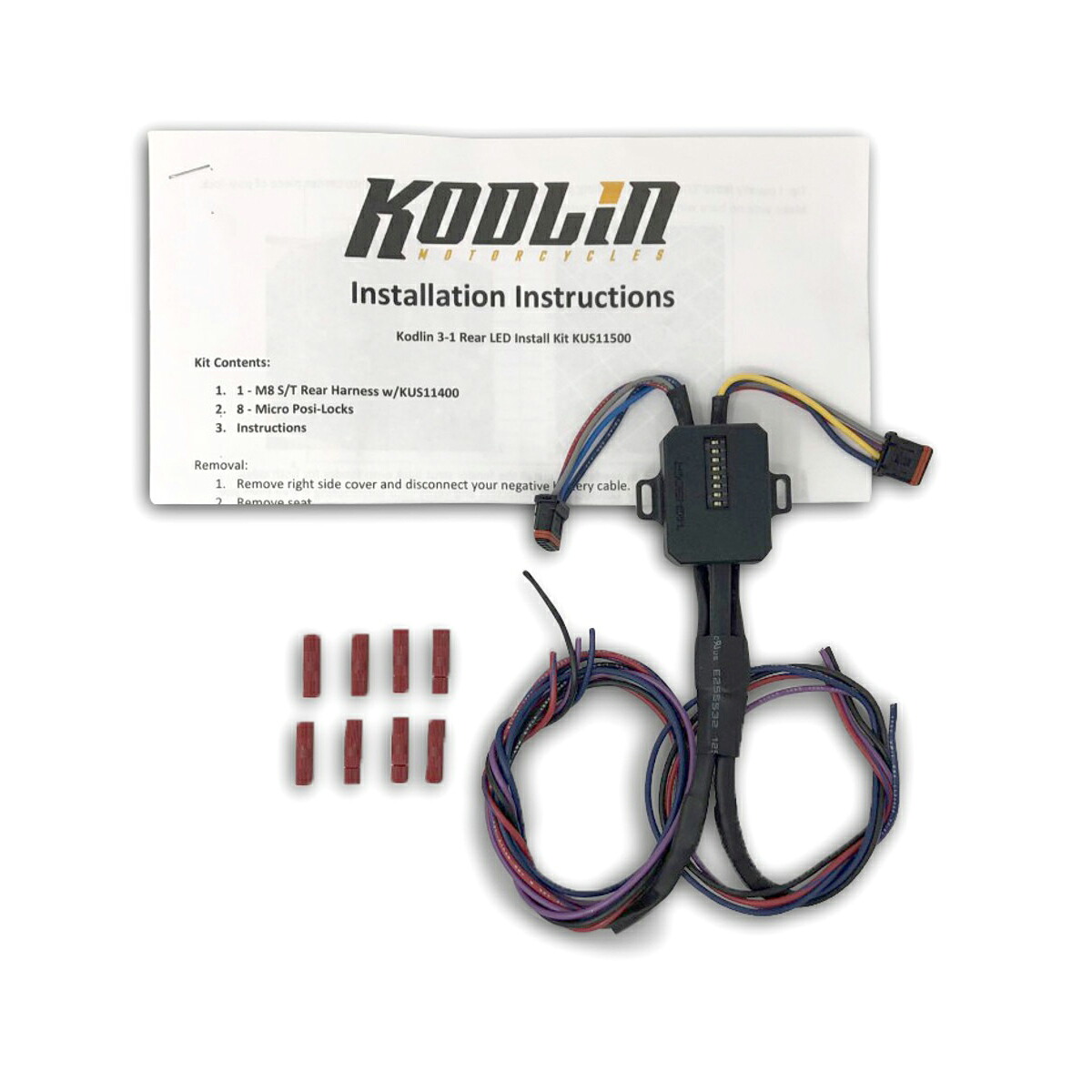 M8 ソフテイル リアLEDウィンカー インストールキット ロードイコライザー付 KODLINKUS11500