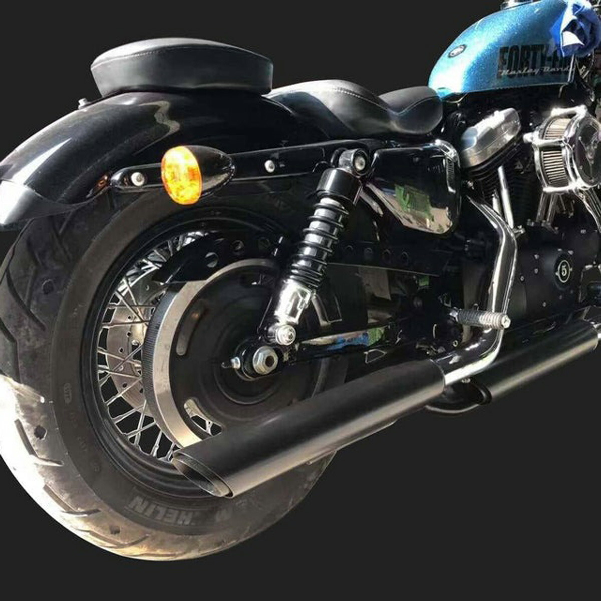 サイドターンアウトマフラー★ スポーツスター 2004-2013　装着のみ使用 ターンアウト スリップオン マフラー スポーツスター 2004-2013