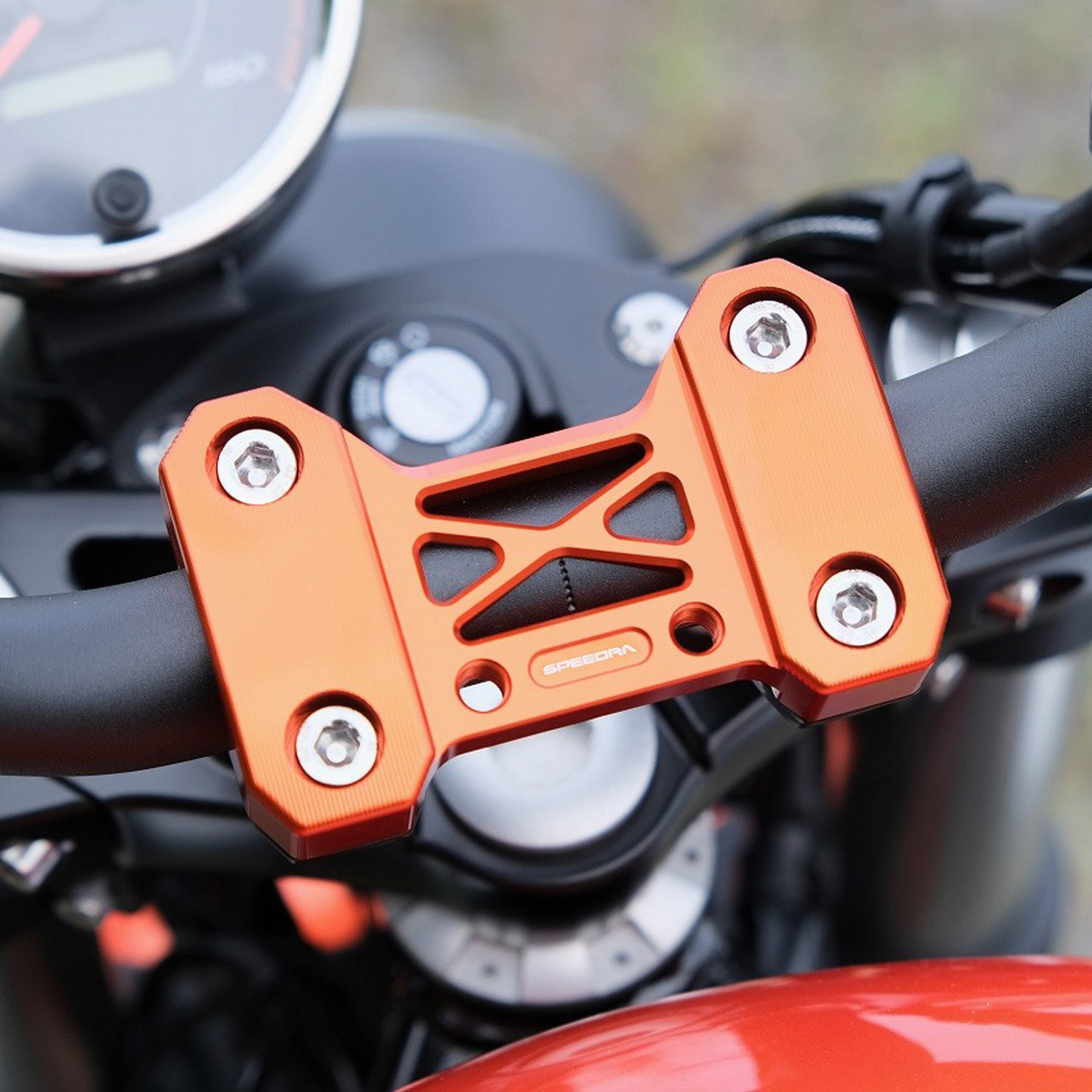 ハーレー X350 ハンドルクランプ (オレンジ) SPEEDRA|ワールドモーターライフ