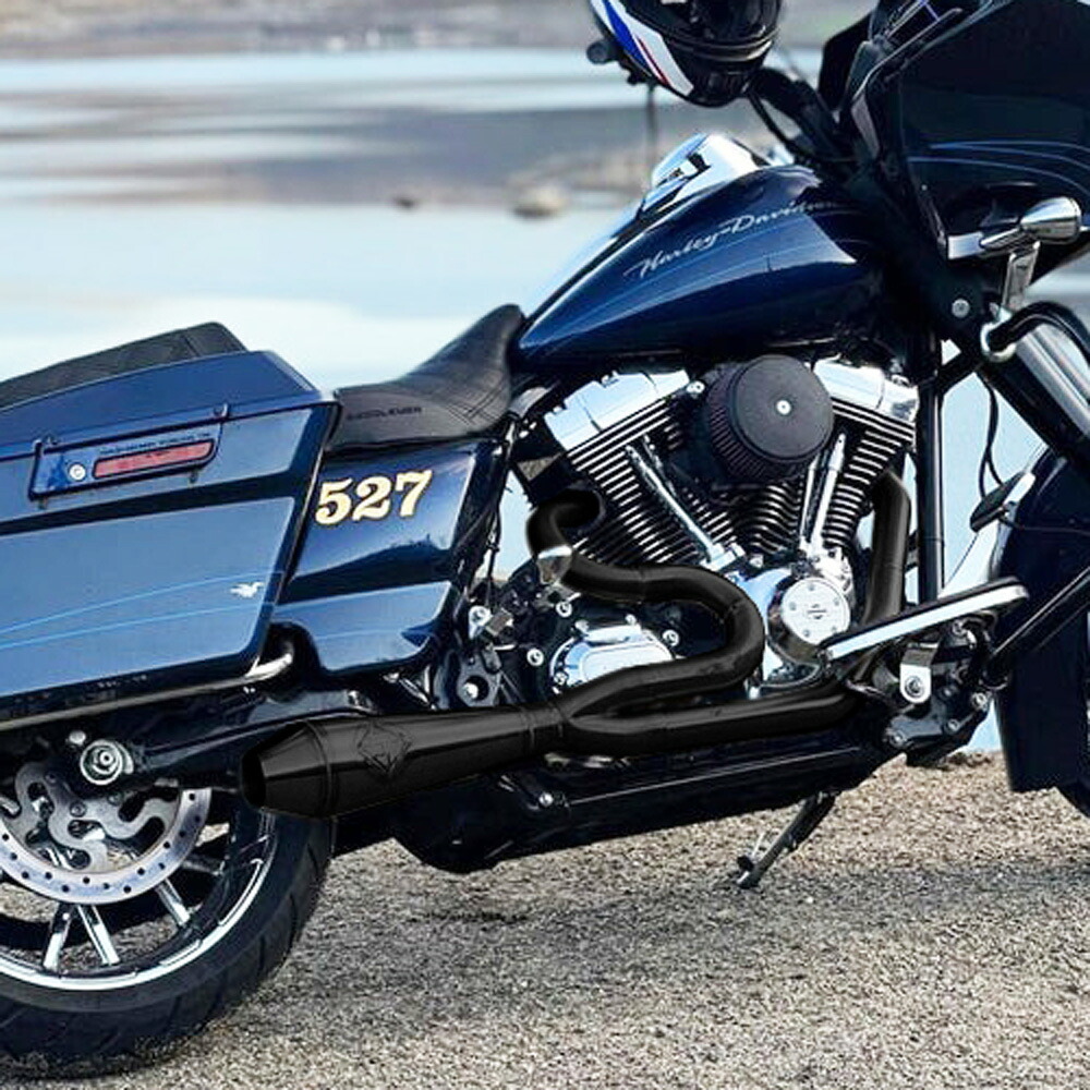 1995～2016 ツーリング ビッグボア フルエキゾーストマフラー (ブラック) SP Concepts