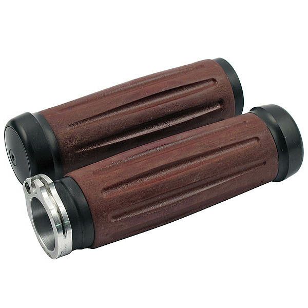 【RIVERSIDE CUSTOM】 Bakelite レトログリップ　ブラック　電子制御スロットル用 954013