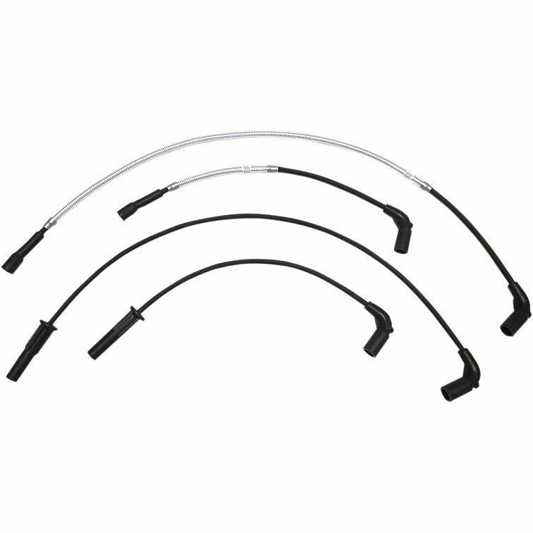 【マグナム】2104-0339 Braided スパークプラグワイヤー ステアリングクロマイト 2017~ ツーリング、トライク|ワールドモーターライフ