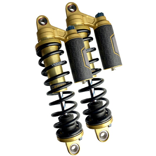 【LEGEND】1310-1920 REVO-ARC ピギーバック リアサスペンション スタンダード ゴールド 14インチ 2004~2021 スポーツスター|ワールドモーターライフ