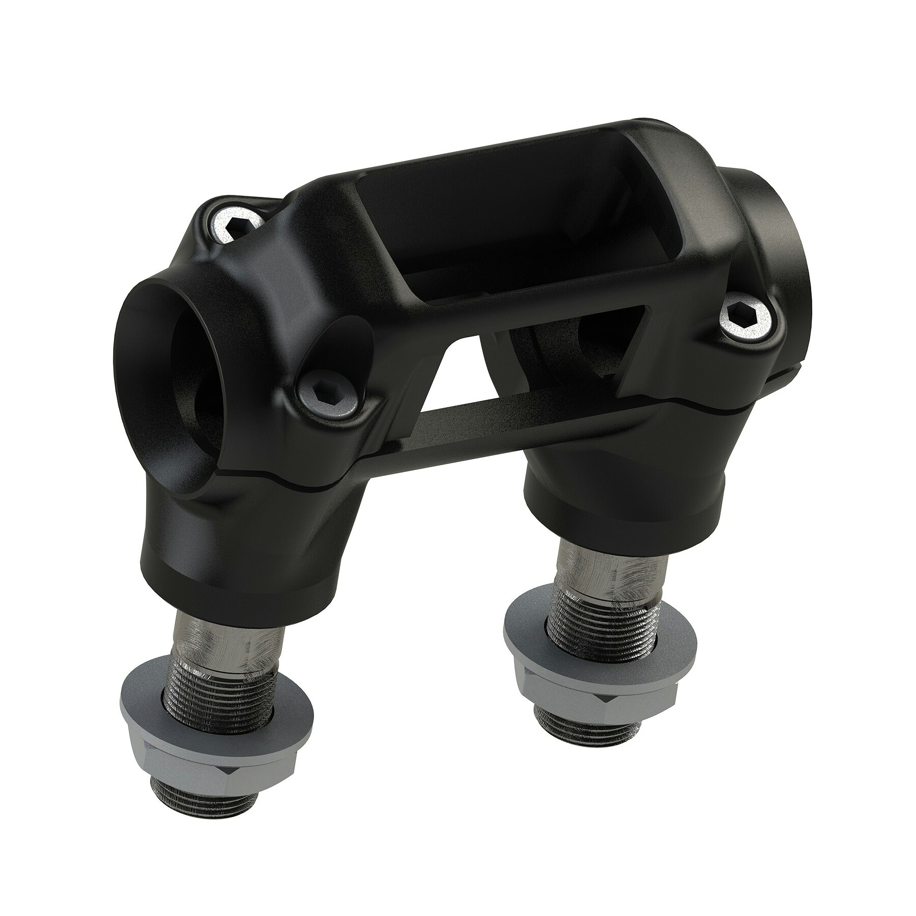 M8 ストリートボブ、ブレイクアウト、スタンダード Atlas ファットハンドルバー用 デジタルメーターマウント付ライザー (マットブラック) Thunderbike|ワールドモーターライフ