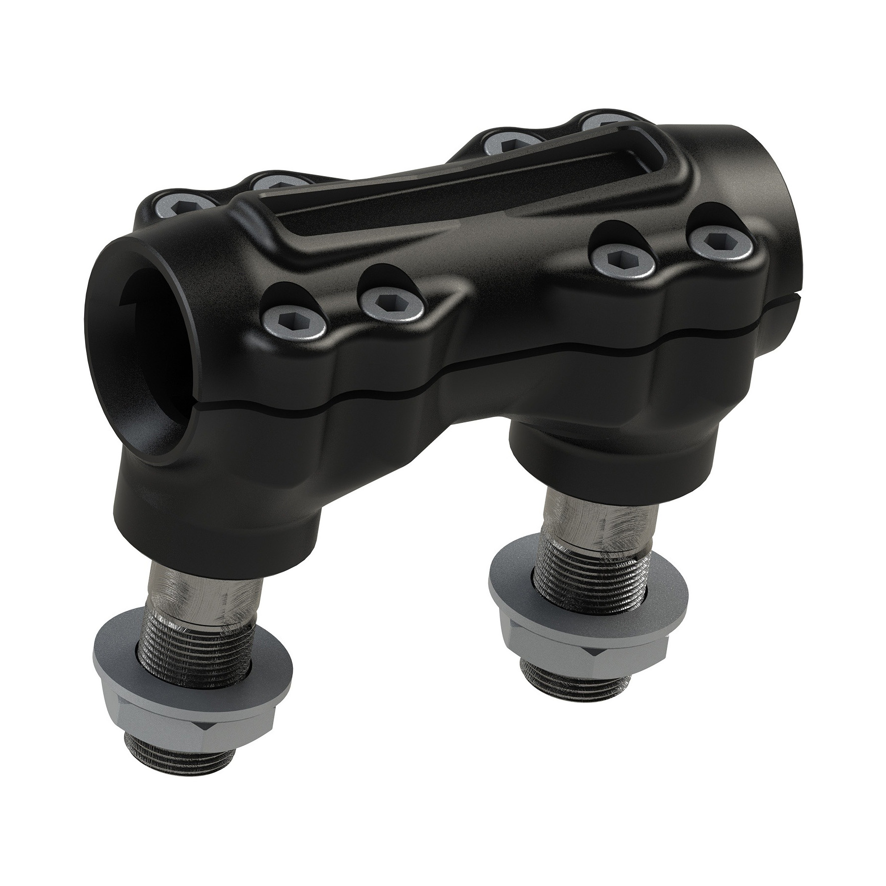 M8 ソフテイル Atlas ファットハンドルバー用 ライザー (マットブラック) Thunderbike|ワールドモーターライフ