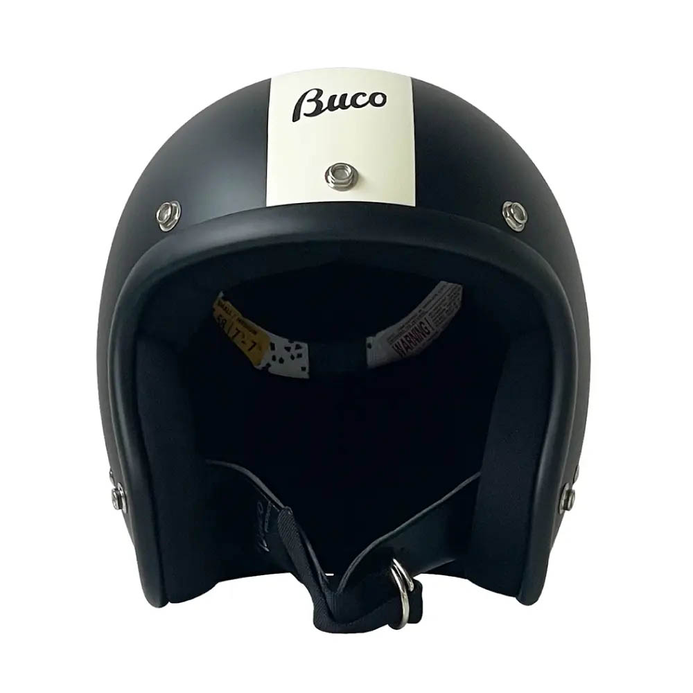 Buco ベビーブコ ヘルメット センターストライプモデル マットブラック｜ワールドモーターライフ