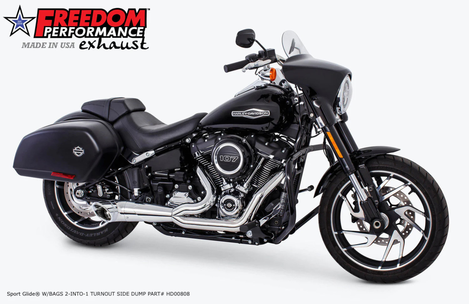 ソフテイルFreedom Performance ターンアウト 2into1 Harley Davidson FREEDOM PERFORMANCE ツーリング ターンアウト