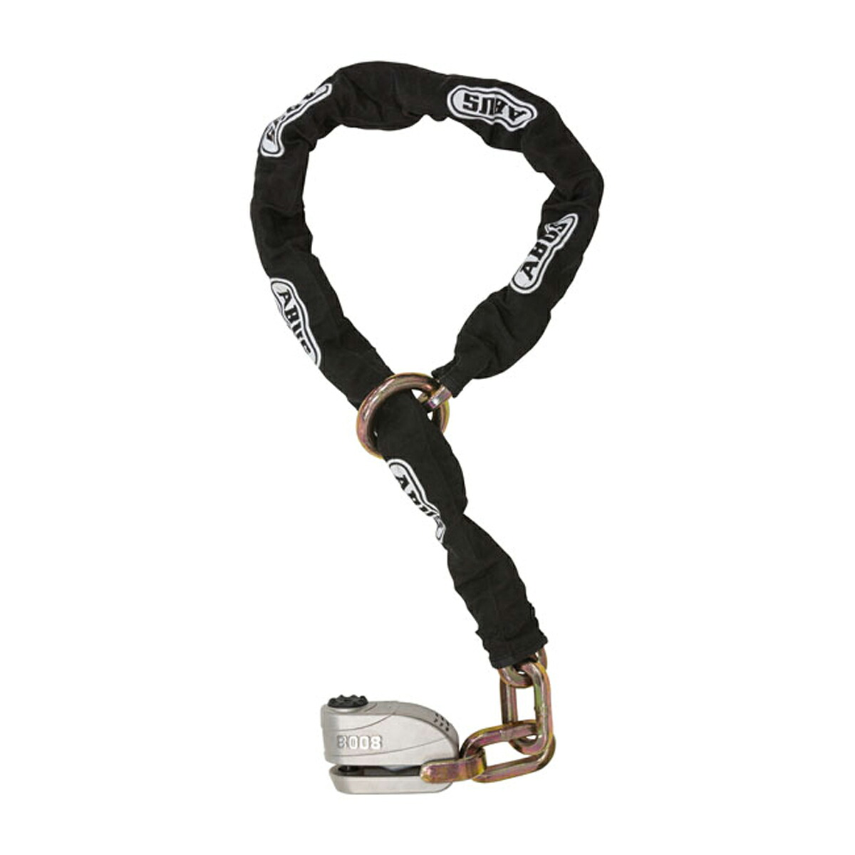 ABUS GRANIT 8008 DETECTO XPLUS アラーム付防犯ブレーキディスクロック/12KS120 ループチェーンコンビ　917718