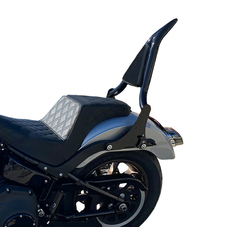 FXLR/S用デタッチャブル バックレスト 16インチ高 1.5インチ径 ブラック パッド付 Siouxside Choppers|ワールドモーターライフ