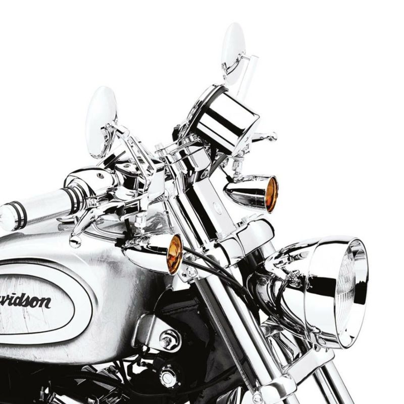 ハーレー純正 ターンシグナルトリムリングキット ブレットスタイル アンバーレンズ 69739-01