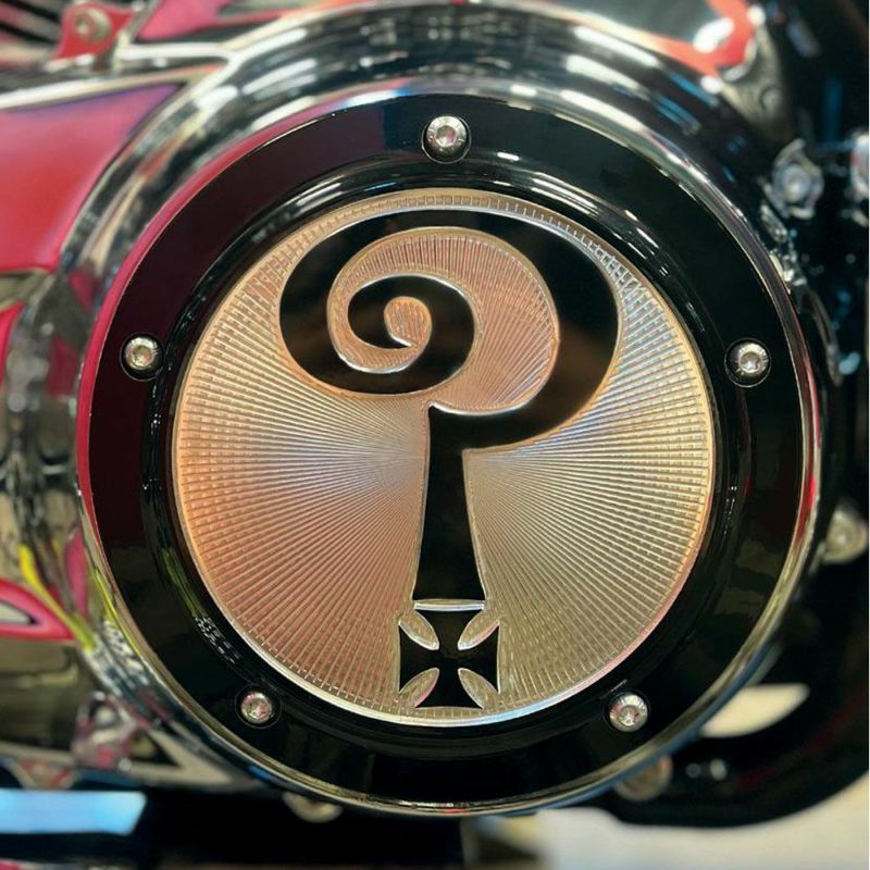M8ツーリング Question Mark ダービカバー グロスブラック Indian Larry Motorcycles|ワールドモーターライフ