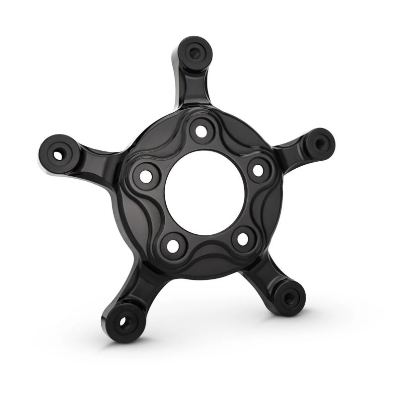 2000以降 ハーレー用 フロント 320mmスポークマウントローター・アダプター (ブラック) アレンネス｜ワールドモーターライフ