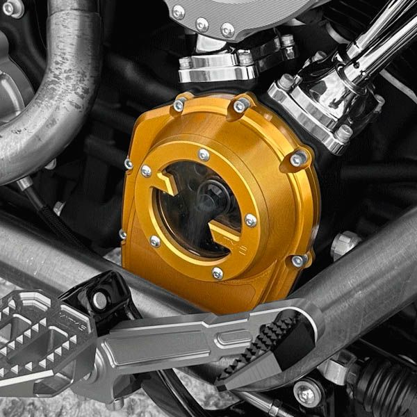 M8モデル用 MASSIVE カムカバー ゴールド Vitys Design （ビティーズデザイン）｜ワールドモーターライフ