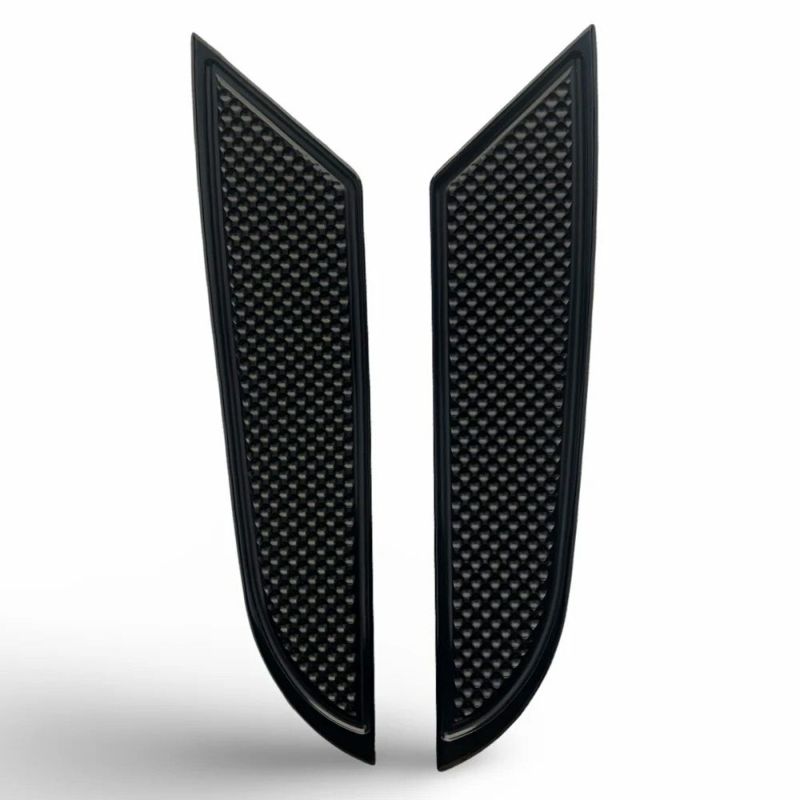 ツーリング、FLソフテイル ワッフルXL・22インチ フットボード (ブラック) サイクルスミス