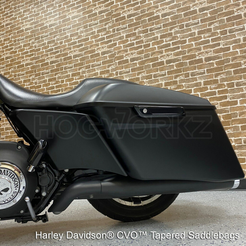 【HOG WORKZ】CVOスタイル・ストレッチサイドカバー デニムブラック 2014～ ツーリング HW177007