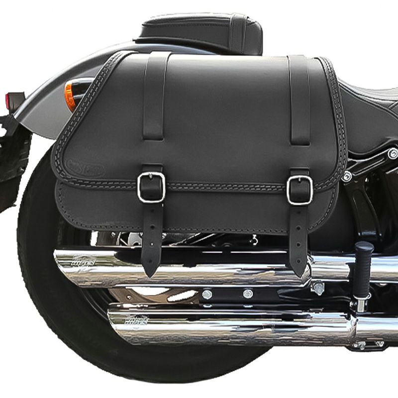 エンズクオイオ リトル GYPSY レザーサドルバッグ 18L (ブラック) M8ソフテイル