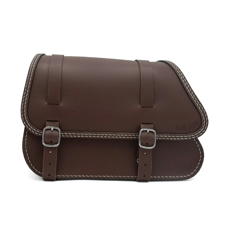 エンズクオイオ リトル GYPSY レザーサドルバッグ 18L (ダークブラウン) M8ソフテイル