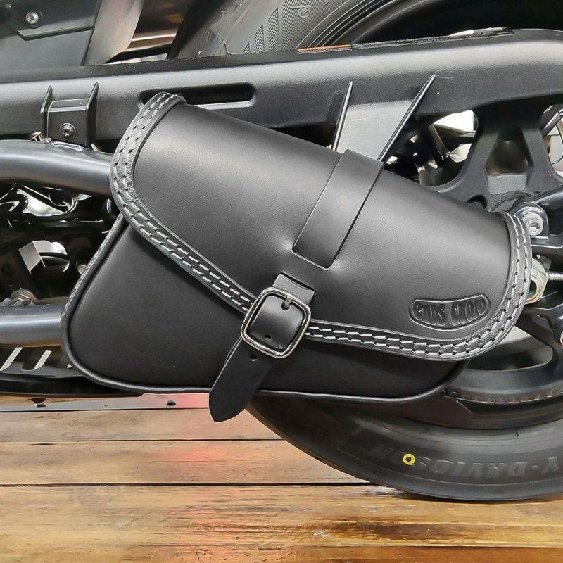 エンズクオイオ Fusion レザーサドルバッグ 3.5L (ブラック) スポーツスターS|ワールドモーターライフ