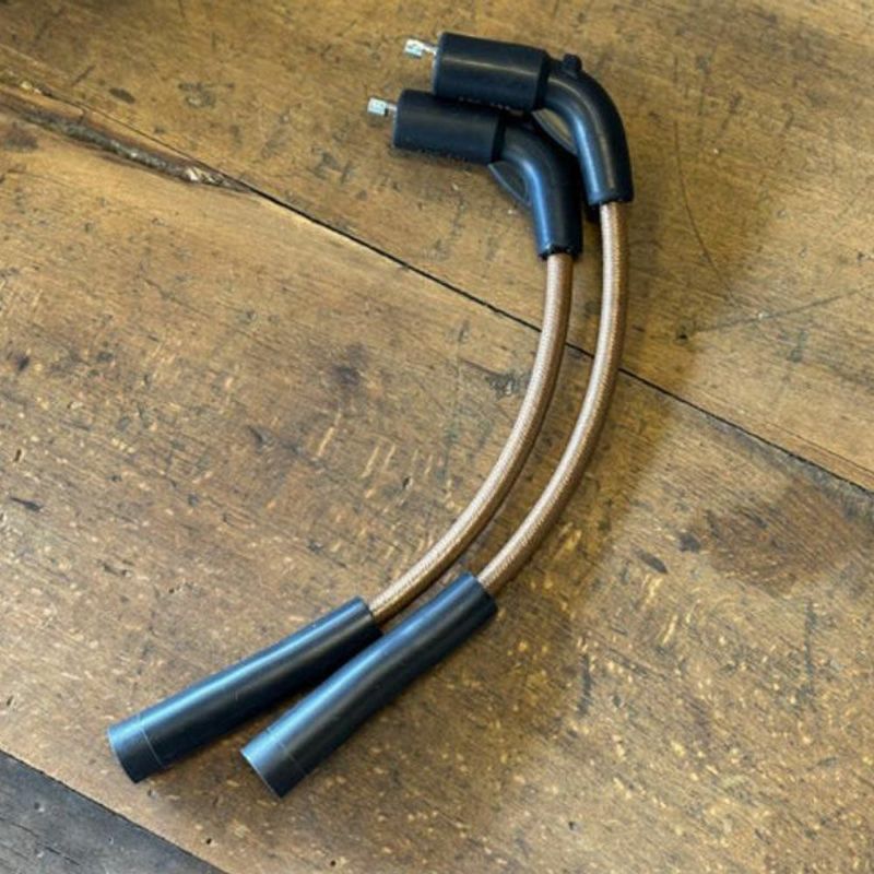 スポーツスター 布巻きスパークプラグコード 上向き用 (マットブラウン) INFINITY
