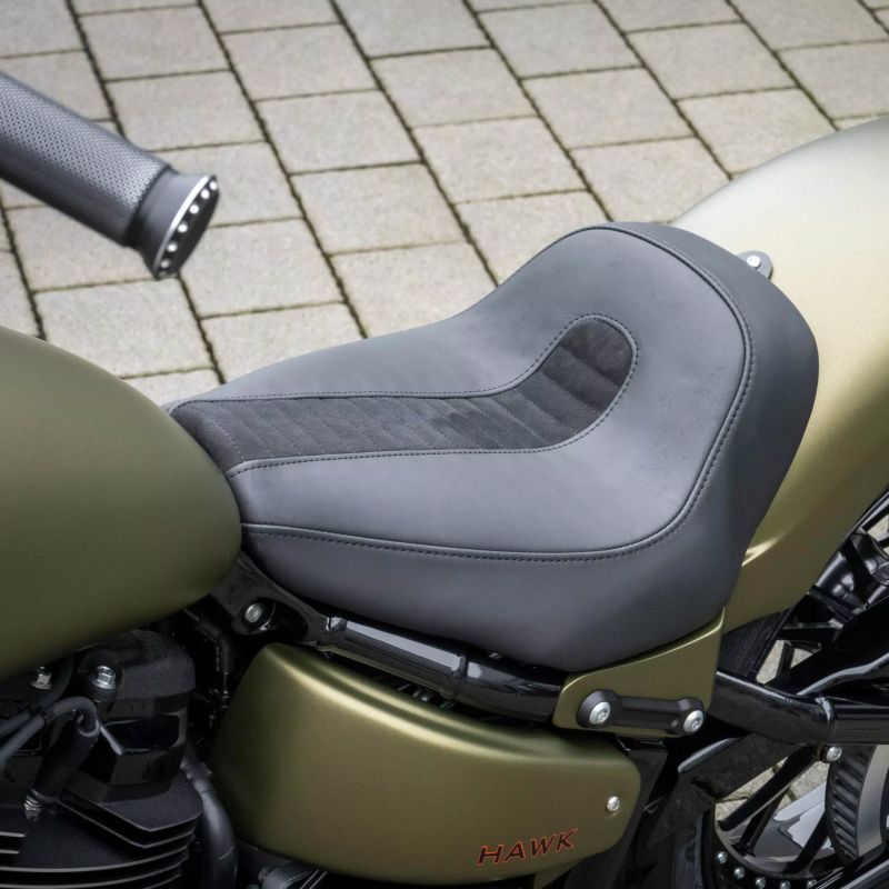 サンダーバイク スチールリアフェンダー 18インチ x 200mm用 レザー・ソロシート M8 ソフテイル