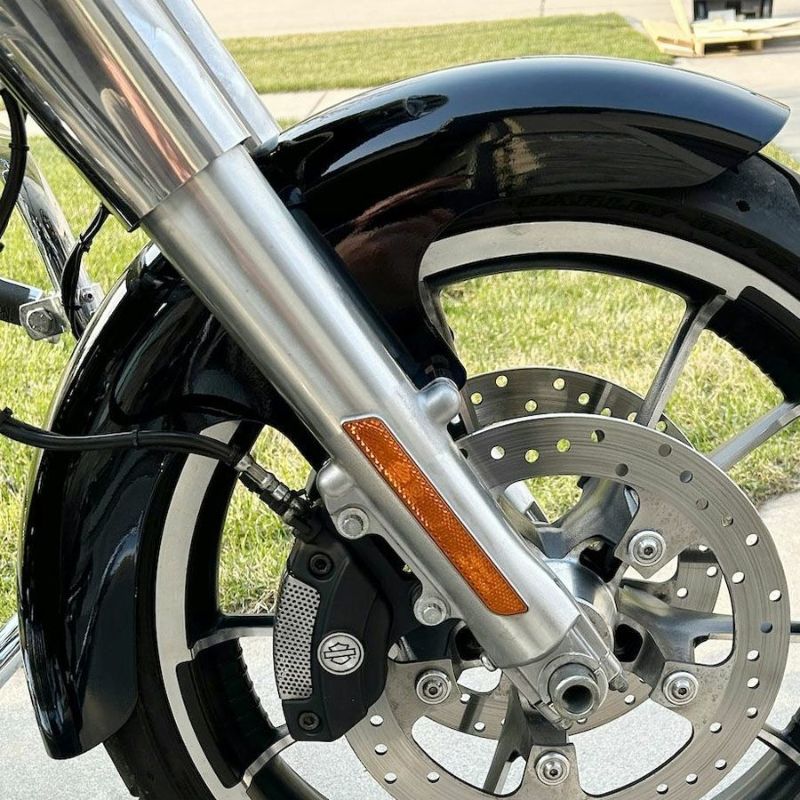 純正カラー仕上げ 1996～2023 ツーリング 21インチ Mid Length フロントフェンダー ビビッドブラック HOGWORKZ