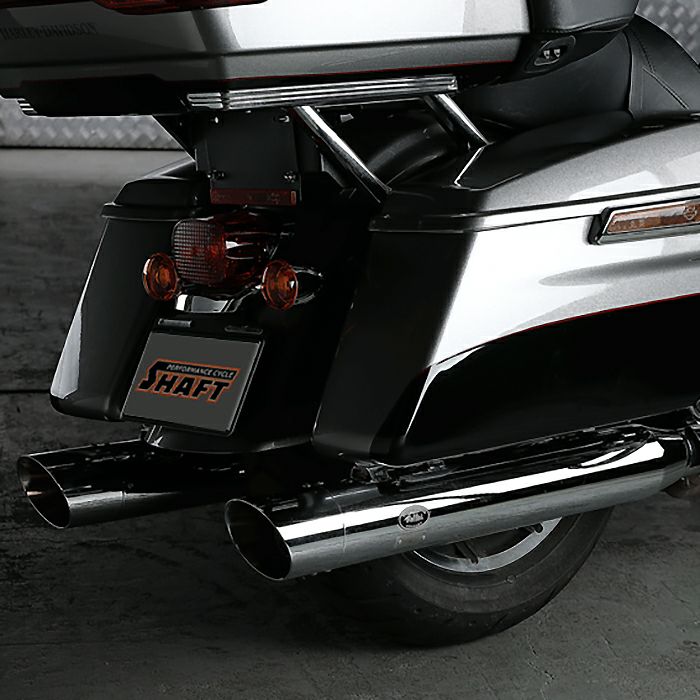 ベルズパフォーマンスマフラー JMCA 車検対応 (クローム/スラッシュ) 2021～2023 ロードグライド、ストリートグライド｜ワールドモーターライフ