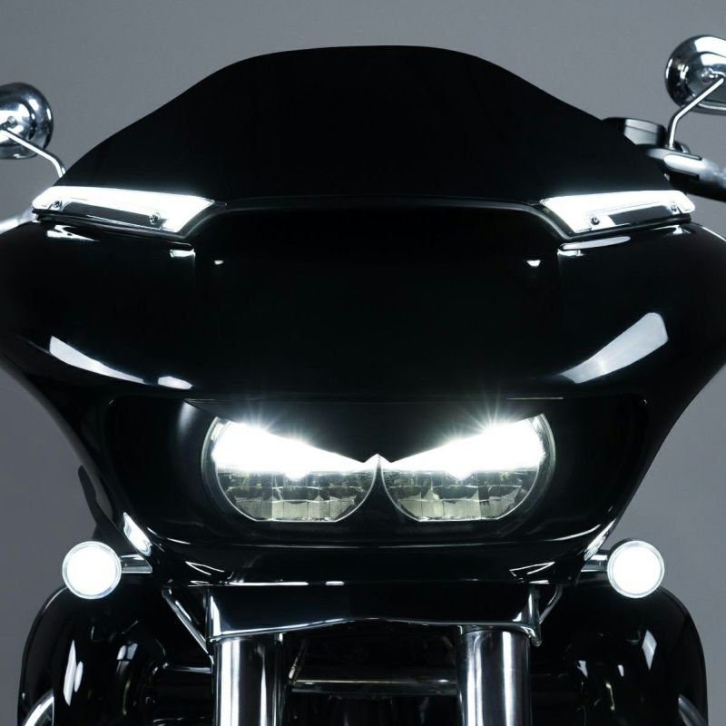 ホグワークズ ルミプロ・LEDウィンドシールドトリム (ブラック) 2015～2023 ロードグライド