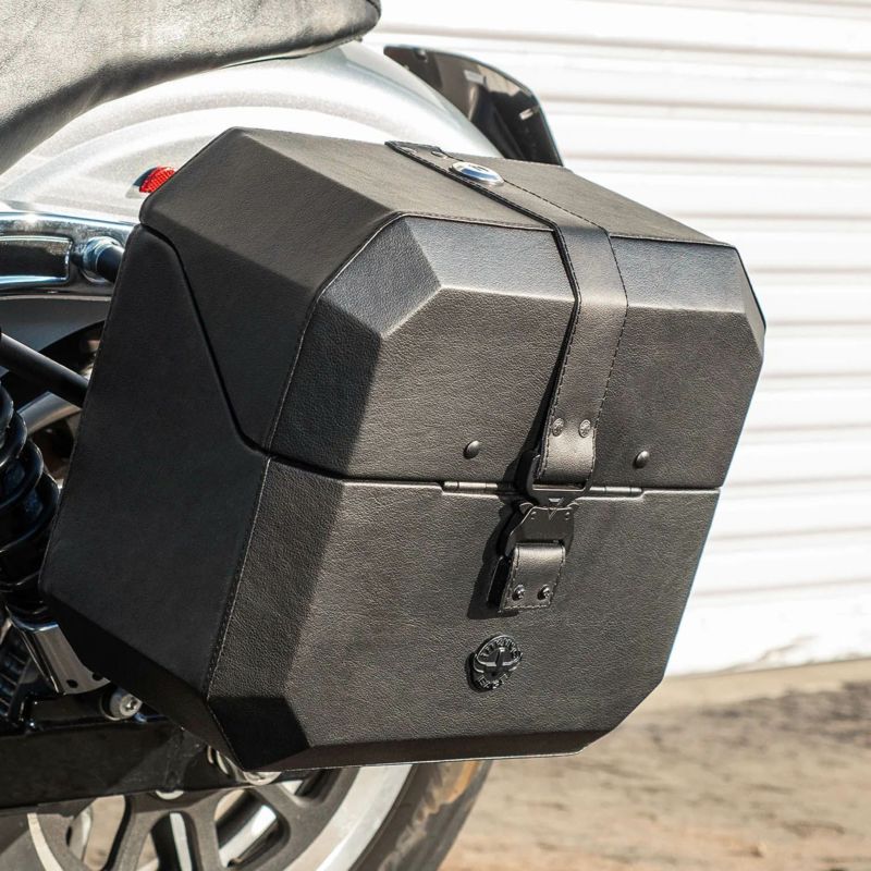 Viking Bags アウトロー クイックマウント サドルバッグ 20L (レザーラップ) ダイナ ローライダー