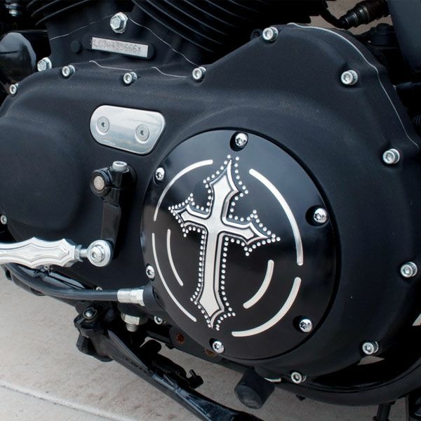 Precision Billet Darkside ダービーカバー ブラック スポーツスター｜ワールドモーターライフ