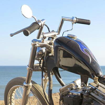 【Biltwell】ゼッドハンドルバー ディンプル付 クローム 6010-1056