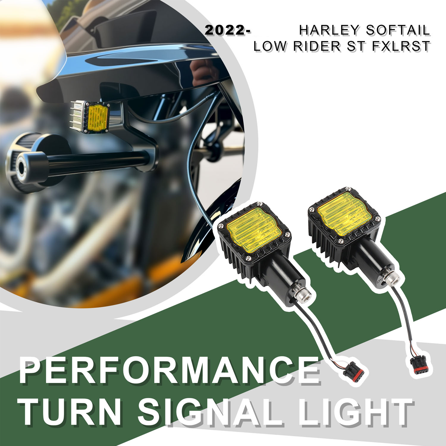 FXLRST ローライダーST パフォーマンス LEDウインカー イエロー|ワールドモーターライフ