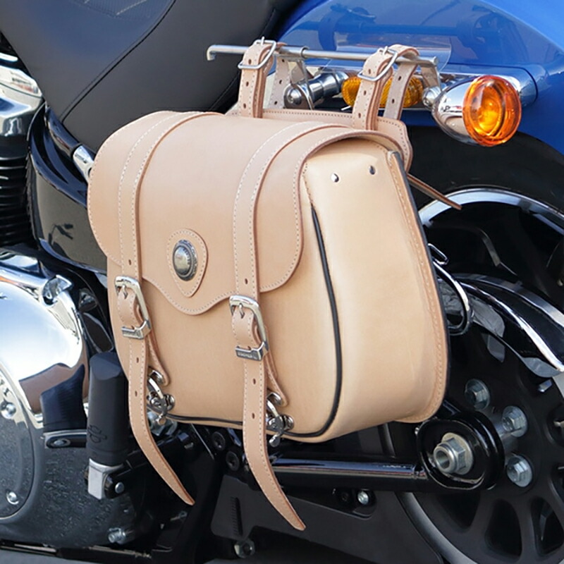 デグナー PRSB-3C レザーサドルバッグ 7.5L (タン)