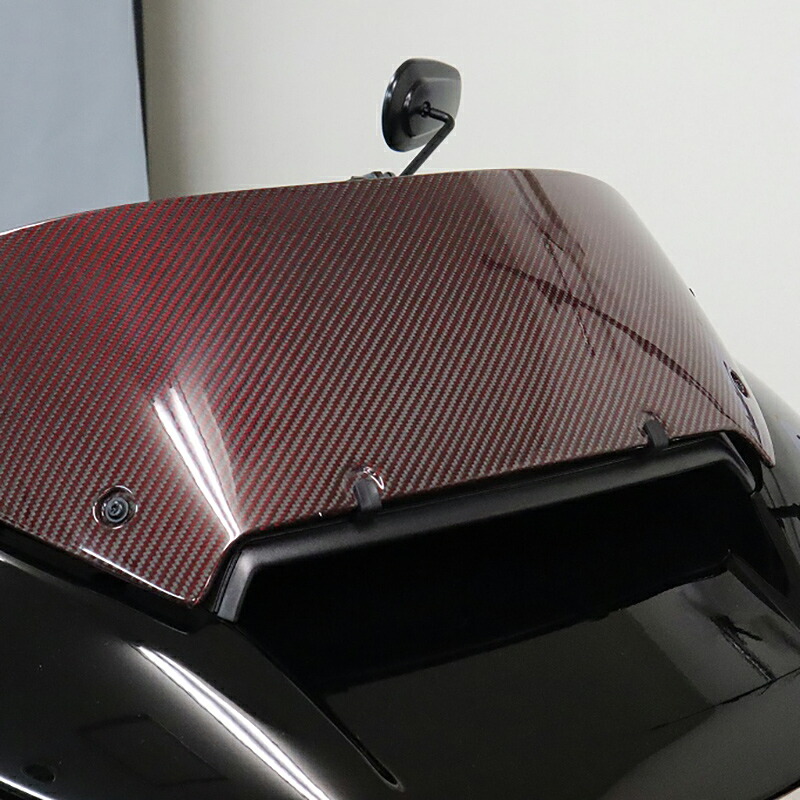 2024以降ロードグライド ドライカーボン・ウィンドシールド (レッド/艶有り) スピードラ|ワールドモーターライフ