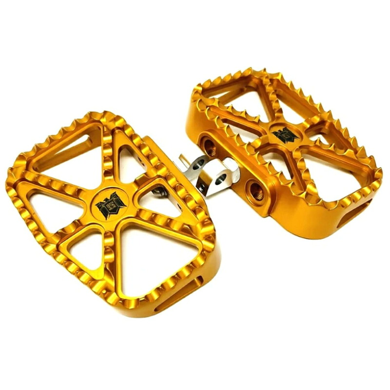 Death Metal Racing BEAR TRAP ライダーフットペグ (ハニーゴールド) M8ソフテイル|ワールドモーターライフ