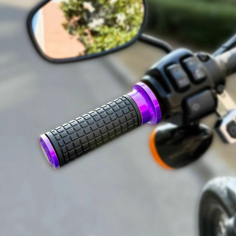 電子制御スロットル用 MXスタイル カーボンインサート グリップ パープル|ワールドモーターライフ