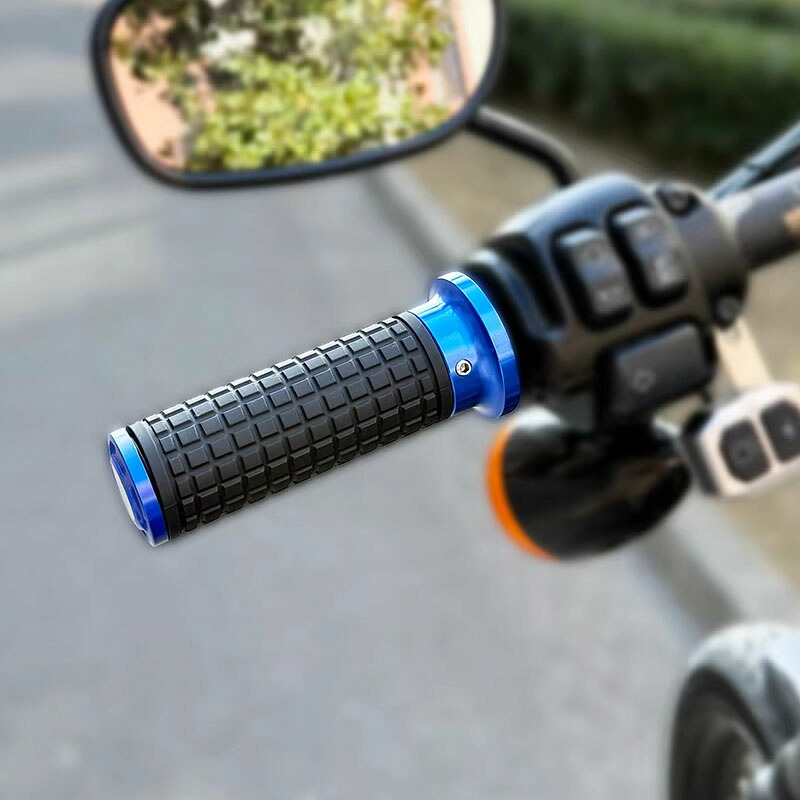 2025以降 ツーリング、ソフテイル MXスタイル カーボンインサート グリップ ブルー|ワールドモーターライフ