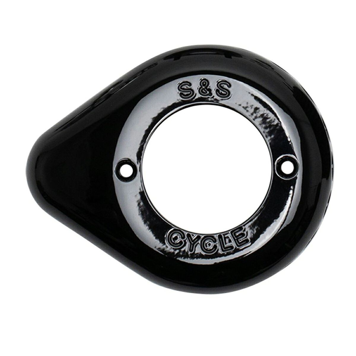 【S&S】Air Stingerエアクリーナー用 ティアドロップカバー グロスブラック 170-0686
