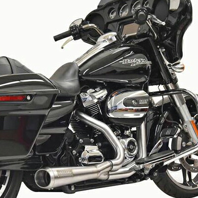 【Bassani】ロードレイジ ステンレス2in1ショートフルエキゾーストマフラー シルバー M8ツーリング