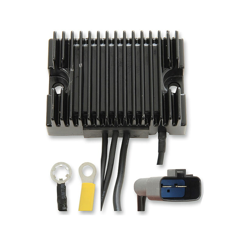 【Drag Specialties】 プレミアム レギュレーター　ブラック　2000 ソフテイル 2112-1052｜ワールドモーターライフ