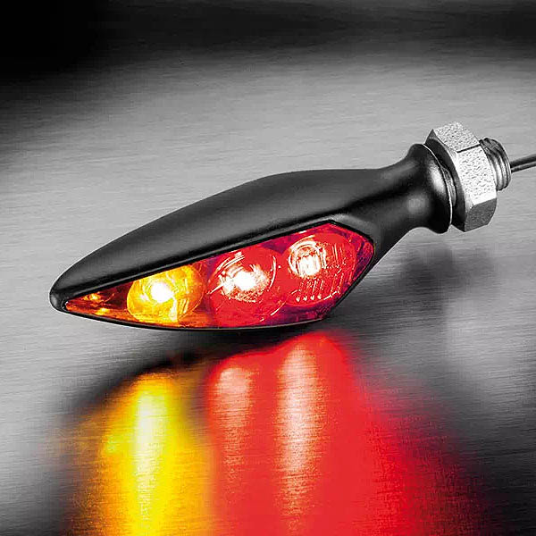 【Kellermann(ケラーマン)】 Rhombus S DF ダーク テールライト一体型ウインカー 左後用　マットブラック KM169-150｜ワールドモーターライフ 13,626円