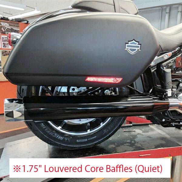 【TABパフォーマンス】131-1292-C2-175 FLSB クローム スリップオンマフラー クロームストレートエンド 1.75インチバッフル 2018~2024 FLSB