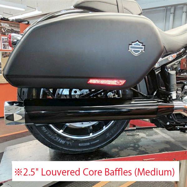 【TABパフォーマンス】131-1292-C2-25 FLSB クローム スリップオンマフラー　クロームストレートエンド 2.5インチバッフル 2018～2024 FLSB