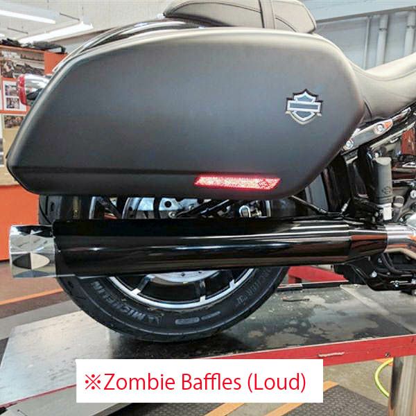 【TABパフォーマンス】131-1292-C2-Z FLSB クローム スリップオンマフラー　クロームストレートエンド ゾンビーバッフル 2018～2024 FLSB｜ワールドモーターライフ