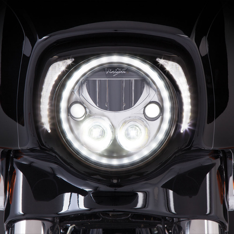 【CIRO】 LED 7インチヘッドライト　クローム　ツーリング、FLソフテイル/FLD用 C45000 50,752円
