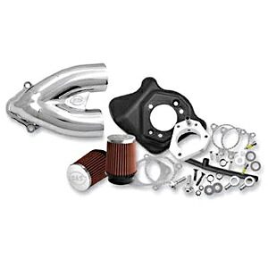 【S&S】 TUNED INDUCTION エアークリーナーキット クローム 電子制御スロットル用 106-2448|ワールドモーターライフ