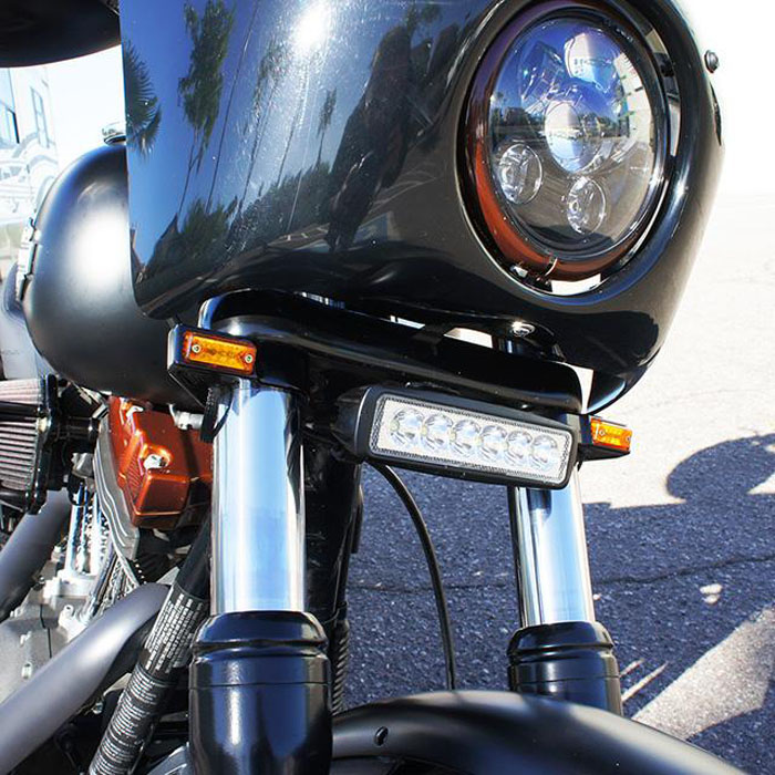 【ジョーカーマシン】 RECTANGLE 39MMフォークマウント LEDターンシグナル ブラック 2020-1449|ワールドモーターライフ