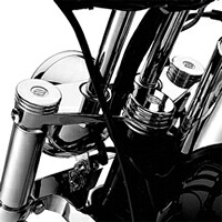 【純正】クローム・アッパーフォークナットカバー　'06以降ダイナモデル